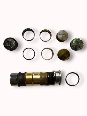 Assorted double flared tunnels + plugs - 7/8" 22 mm